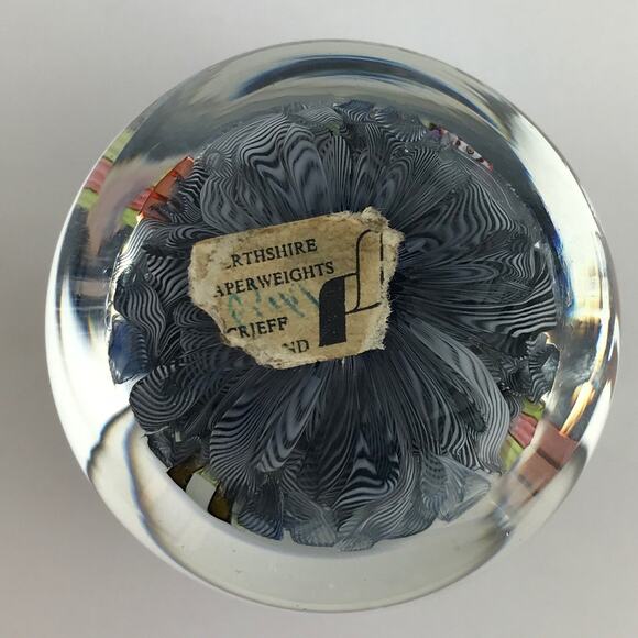 Perthshire PP47 1986 Millefiori Picture Cane Cat Puffin Black Lace Paperweight - Picture 3 of 16